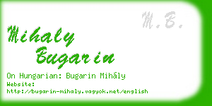mihaly bugarin business card