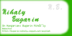 mihaly bugarin business card